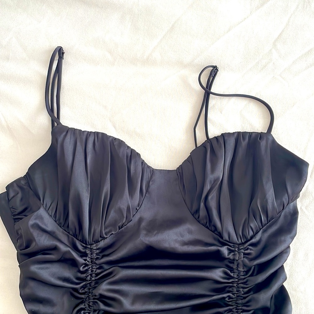 American Threads Satin Bodycon Dress